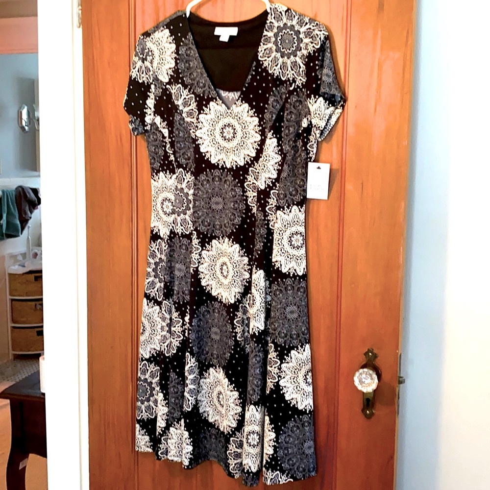 Black and White Patterned Dress